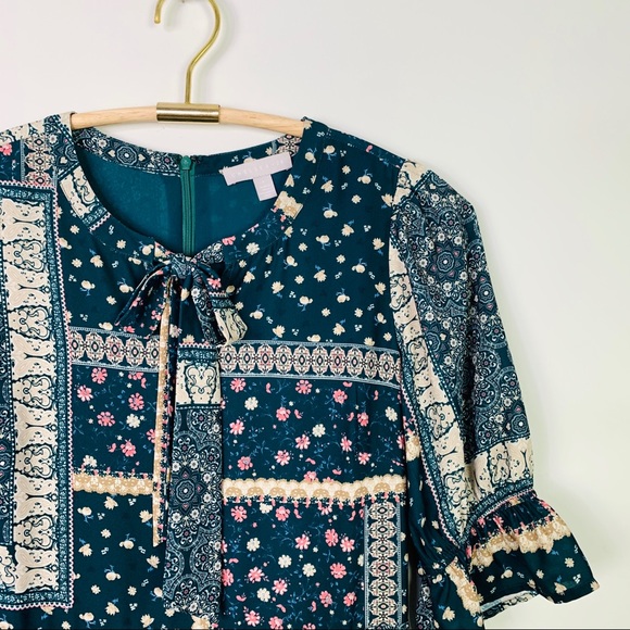 🌵5/$30 Chelsea28 patchwork bell sleeve midi dress - Picture 4 of 6